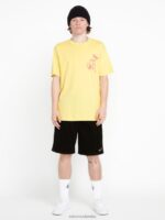 camiseta de manga corta de vida pesada luz amarilla Z44ZX68 ropa hombres