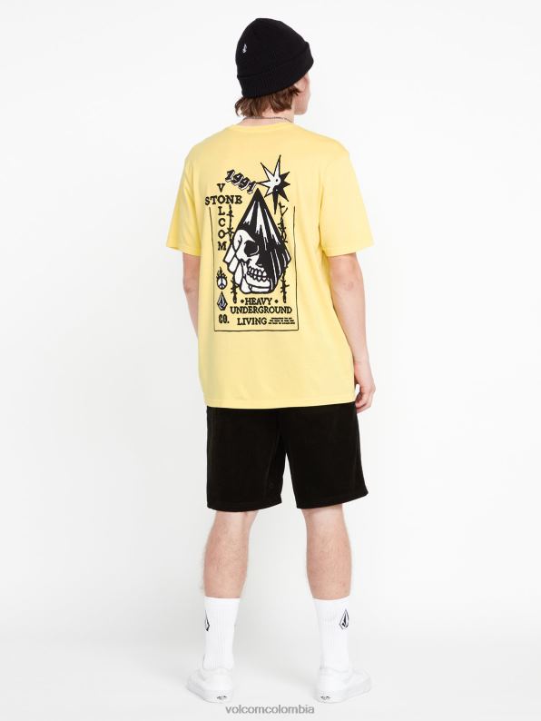 camiseta de manga corta de vida pesada luz amarilla Z44ZX68 ropa hombres - Image 4