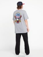 Camiseta de manga corta Freedomeagle cuero gris Z44ZX10 ropa hombres - Image 2