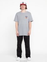 Camiseta de manga corta Freedomeagle cuero gris Z44ZX10 ropa hombres