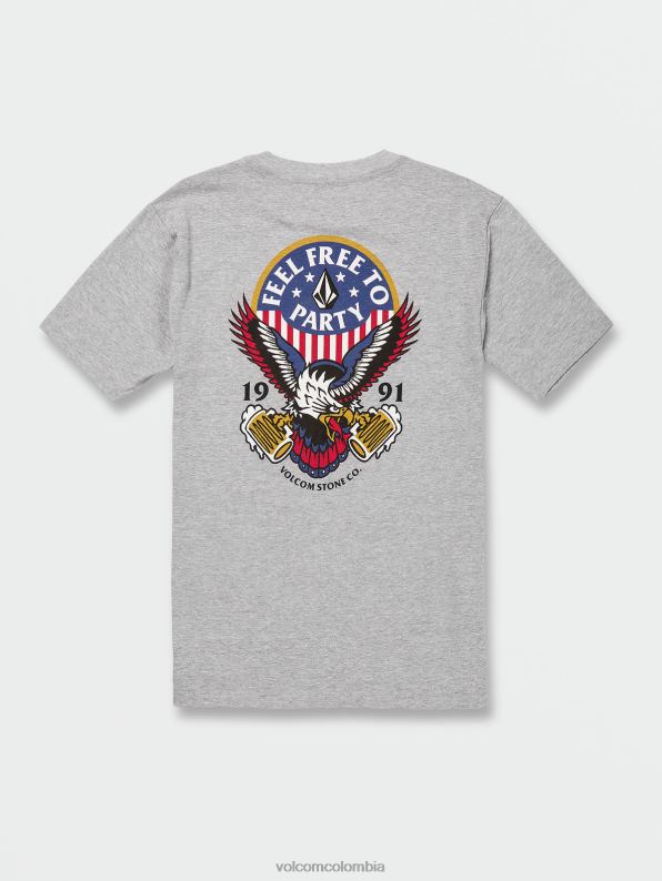 Camiseta de manga corta Freedomeagle cuero gris Z44ZX10 ropa hombres - Image 7