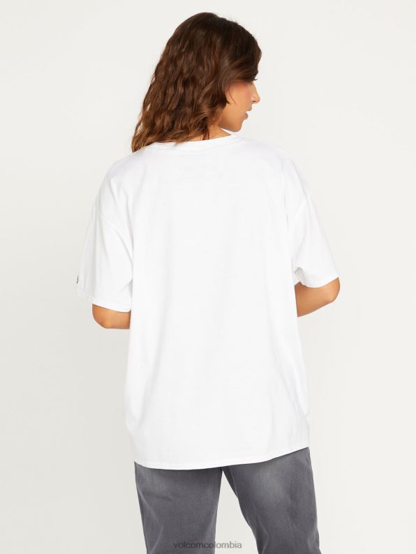 camiseta de manga corta sólida con lanzamiento de piedras blanco Z44ZX820 ropa mujer - Image 2