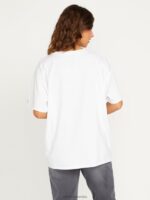 camiseta de manga corta sólida con lanzamiento de piedras blanco Z44ZX820 ropa mujer - Image 3