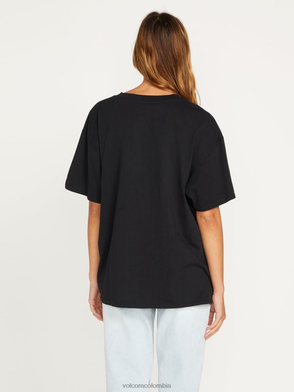 camiseta de manga corta sólida con lanzamiento de piedras negro Z44ZX821 ropa mujer - Image 3