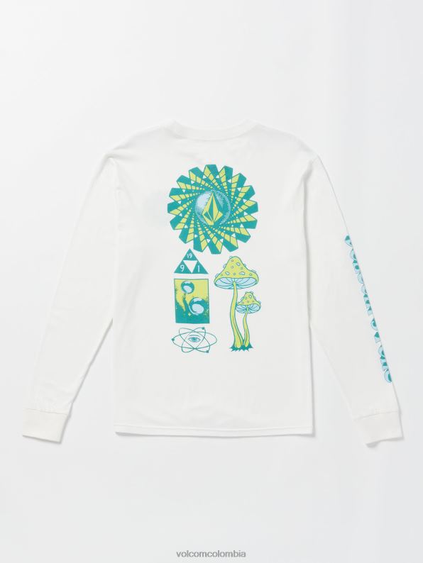 camiseta de manga larga molchat de la granja a hilo blanquecino Z44ZX37 ropa hombres - Image 2