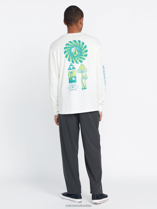 camiseta de manga larga molchat de la granja a hilo blanquecino Z44ZX37 ropa hombres - Image 9