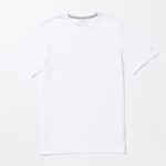 camiseta sólida de manga corta blanco Z44ZX14 ropa hombres