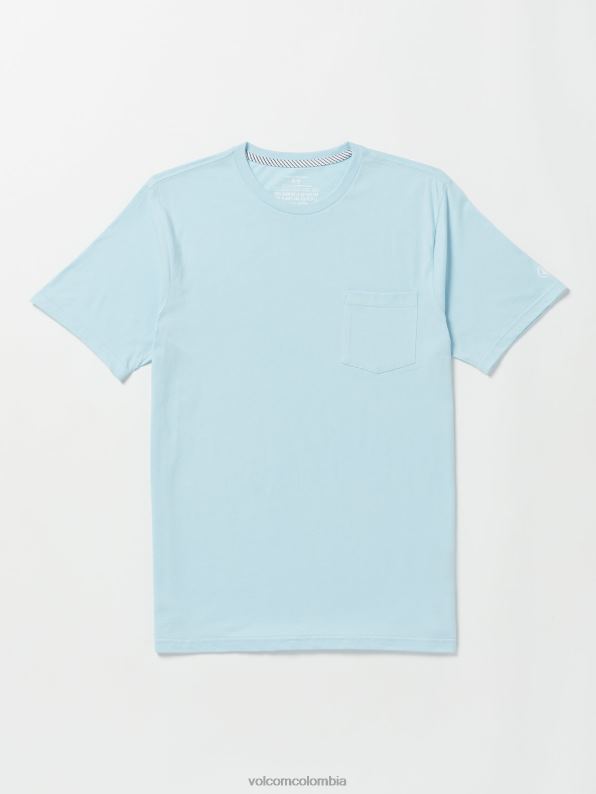 camiseta_solida_de_manga_corta_con_bolsillo_azul_brumoso_z44zx13_ropa_hombres.jpg camiseta sólida de manga corta con bolsillo azul brumoso Z44ZX13 ropa hombres - Image 1