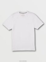 camiseta sólida de manga corta con bolsillo blanco Z44ZX123 ropa hombres - Image 3