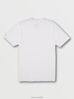 camiseta sólida de manga corta con bolsillo blanco Z44ZX123 ropa hombres - Image 4