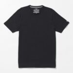 camiseta sólida de manga corta negro Z44ZX12 ropa hombres