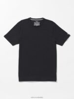 camiseta sólida de manga corta negro Z44ZX12 ropa hombres