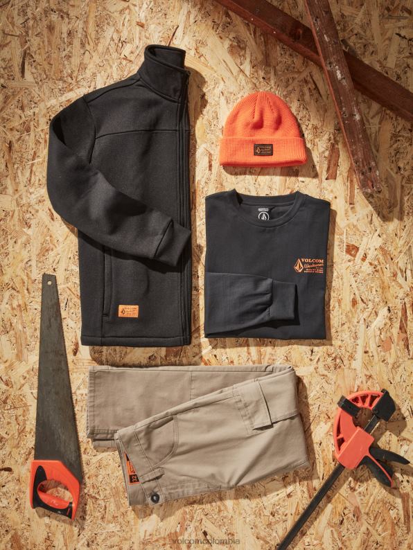 chamarra de forro polar de ropa de trabajo negro Z44ZX192 ropa hombres - Image 8