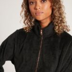 chaqueta con cremallera pheelin phuzzy negro Z44ZX855 ropa mujer