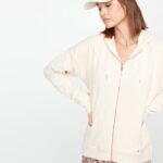 chaqueta con cremallera vivid in lounge crema Z44ZX848 ropa mujer