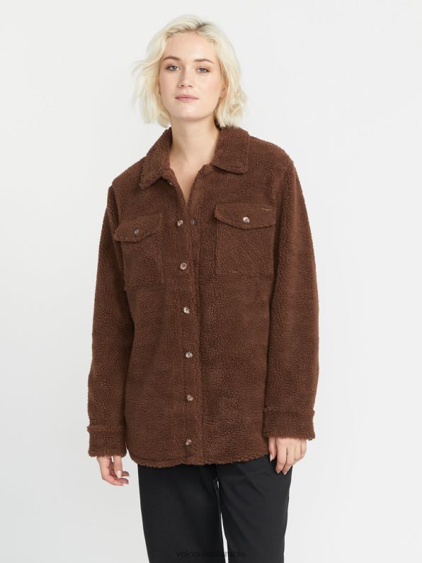 chaqueta_sherpa_silenciosa_chocolate_z44zx900_ropa_mujer.jpg chaqueta sherpa silenciosa chocolate Z44ZX900 ropa mujer - Image 1