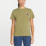 ciérralo camiseta de manga corta musgo Z44ZX784 ropa mujer