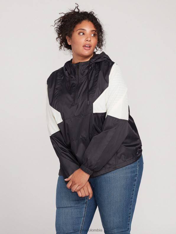 cortavientos apedreado de viento de talla grande blanco negro Z44ZX892 ropa mujer - Image 5