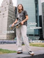 esto que ellos pantalones de skate arena Z44ZX936 ropa mujer - Image 2