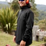 jersey de forro polar con cremallera de workwear negro Z44ZX171 ropa hombres
