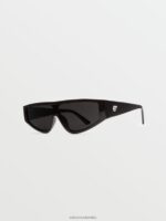 lentes de sol con vidriado de vinilo negro brillante/gris Z44ZX459 exterior unisexo - Image 3