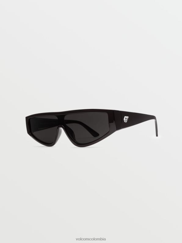 lentes de sol con vidriado de vinilo negro brillante/gris Z44ZX459 exterior unisexo - Image 3