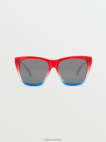 lentes de sol looky lou estrellas y rayas/espejo plateado Z44ZX451 exterior unisexo