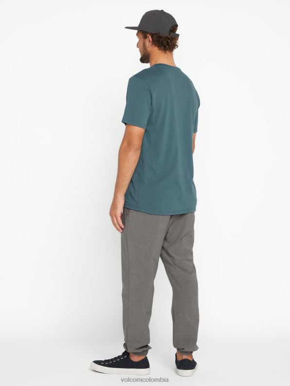 malditos joggers cruzados con cintura elástica cuero gris Z44ZX326 ropa hombres - Image 2