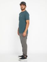 malditos joggers cruzados con cintura elástica cuero gris Z44ZX326 ropa hombres