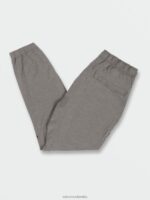 malditos joggers cruzados con cintura elástica cuero gris Z44ZX326 ropa hombres - Image 7