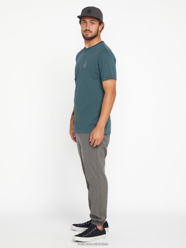 malditos joggers cruzados con cintura elástica cuero gris Z44ZX326 ropa hombres - Image 1