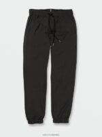 malditos joggers cruzados con cintura elástica negro Z44ZX329 ropa hombres