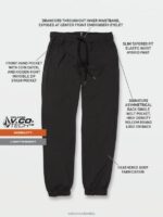 malditos joggers cruzados con cintura elástica negro Z44ZX329 ropa hombres - Image 3