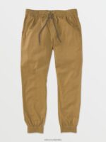 malditos pantalones jogger ajustados caqui oscuro Z44ZX333 ropa hombres