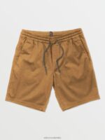 malditos shorts con cintura elástica caqui oscuro Z44ZX223 ropa hombres