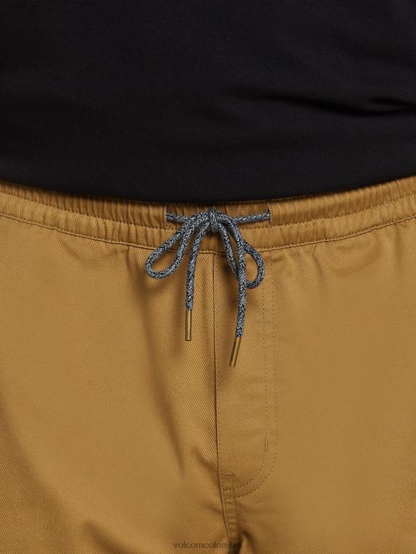 malditos shorts con cintura elástica caqui oscuro Z44ZX223 ropa hombres - Image 4