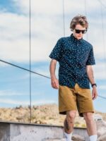 malditos shorts con cintura elástica caqui oscuro Z44ZX223 ropa hombres - Image 6
