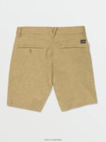 malditos shorts estáticos cruzados caqui oscuro Z44ZX224 ropa hombres - Image 3