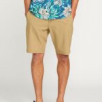 malditos shorts estáticos cruzados caqui oscuro Z44ZX245 ropa hombres