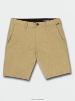 malditos shorts estáticos cruzados caqui oscuro Z44ZX245 ropa hombres - Image 5