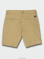 malditos shorts estáticos cruzados caqui oscuro Z44ZX245 ropa hombres - Image 6