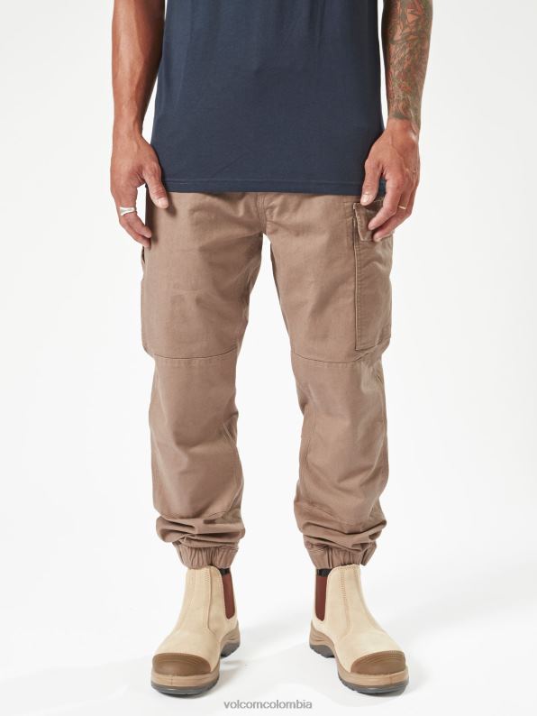 pantalones con dobladillo de pinza de ropa de trabajo abigarrado Z44ZX302 ropa hombres - Image 3