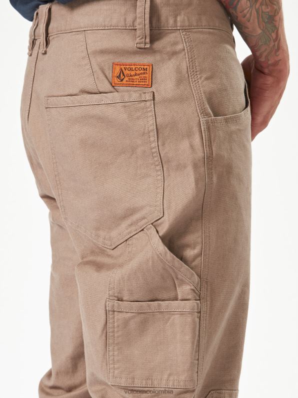 pantalones con dobladillo de pinza de ropa de trabajo abigarrado Z44ZX302 ropa hombres - Image 9
