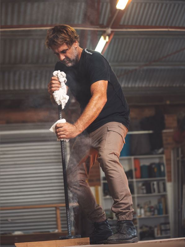 pantalones con dobladillo de pinza de ropa de trabajo abigarrado Z44ZX302 ropa hombres - Image 1