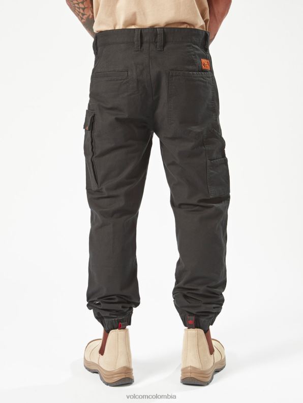 pantalones con dobladillo de pinza de ropa de trabajo negro Z44ZX297 ropa hombres - Image 13
