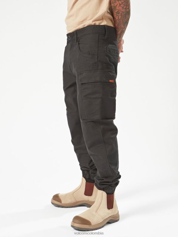 pantalones con dobladillo de pinza de ropa de trabajo negro Z44ZX297 ropa hombres - Image 18