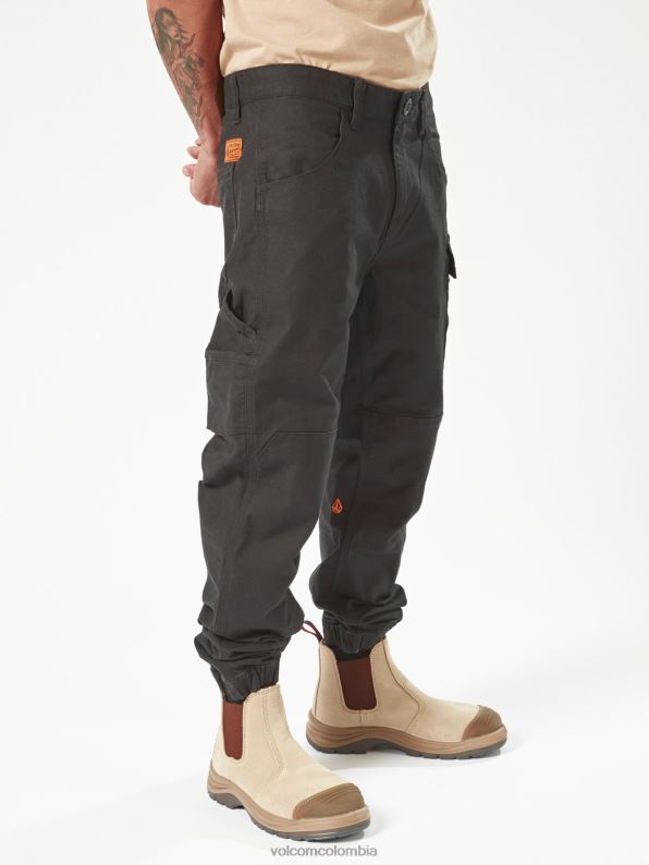 pantalones con dobladillo de pinza de ropa de trabajo negro Z44ZX297 ropa hombres - Image 19