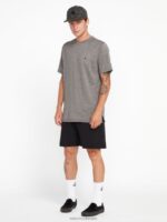 pantalones cortos con cintura elástica negro Z44ZX216 ropa hombres