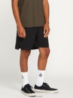 pantalones cortos con cintura elástica negro Z44ZX216 ropa hombres - Image 4