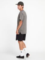pantalones cortos con cintura elástica negro Z44ZX216 ropa hombres - Image 6